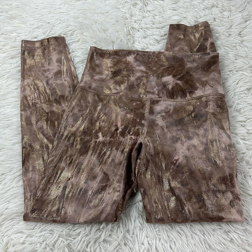 Lululemon Align High-Rise Pant 25" *Shine Diamond Dye Misty Shell Cacao Diffuse